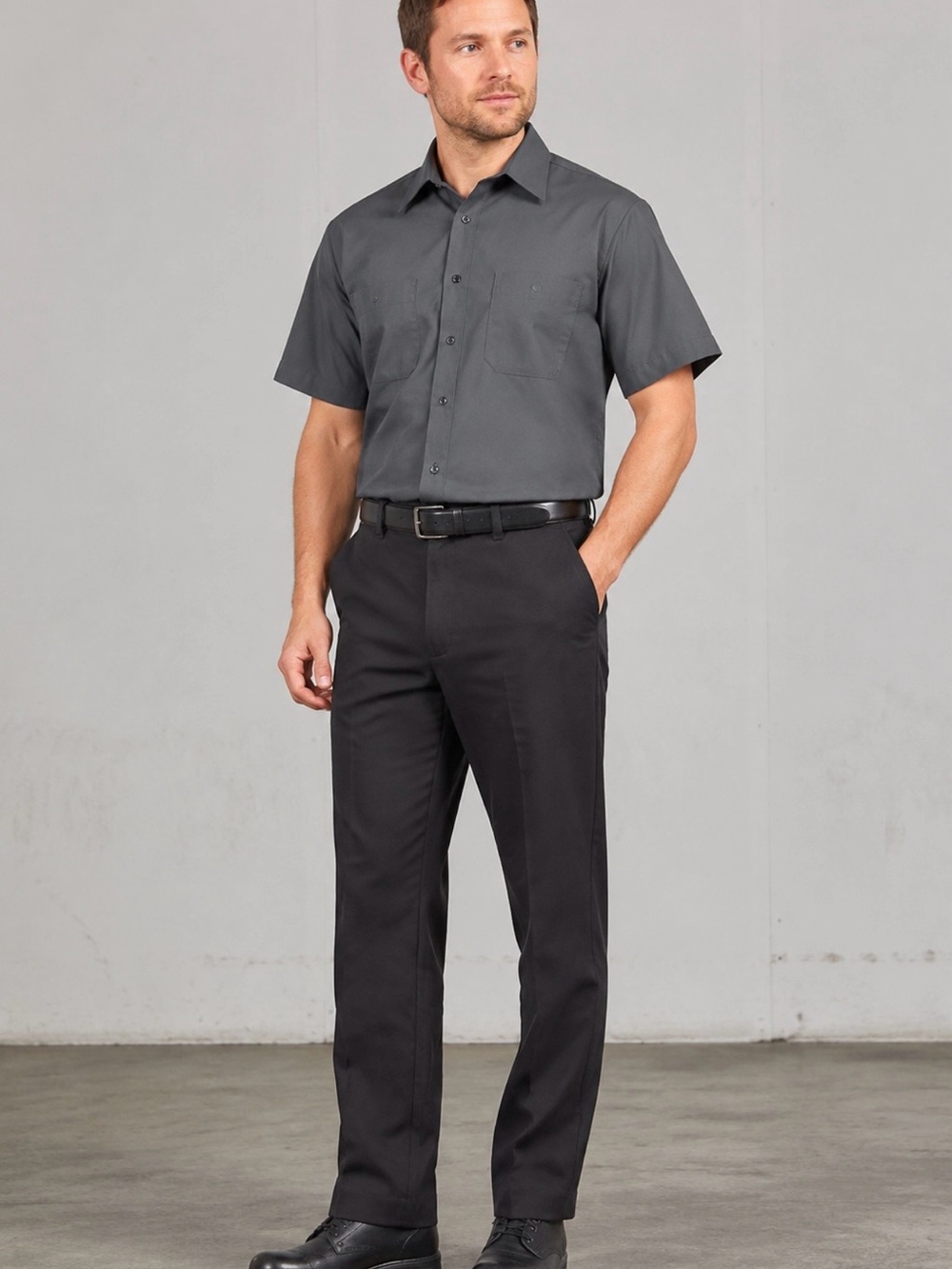 Red Kap Men’s Black Work Pants Size 34 Straight Leg Industrial Uniform 31 Inseam